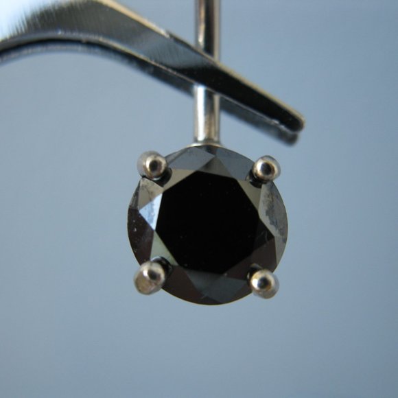 2.75ctw REAL BLACK DIAMOND BELLY RING, 2 DIA'S, APPRAISAL, FREE DIAMOND TESTER - Picture 10 of 12